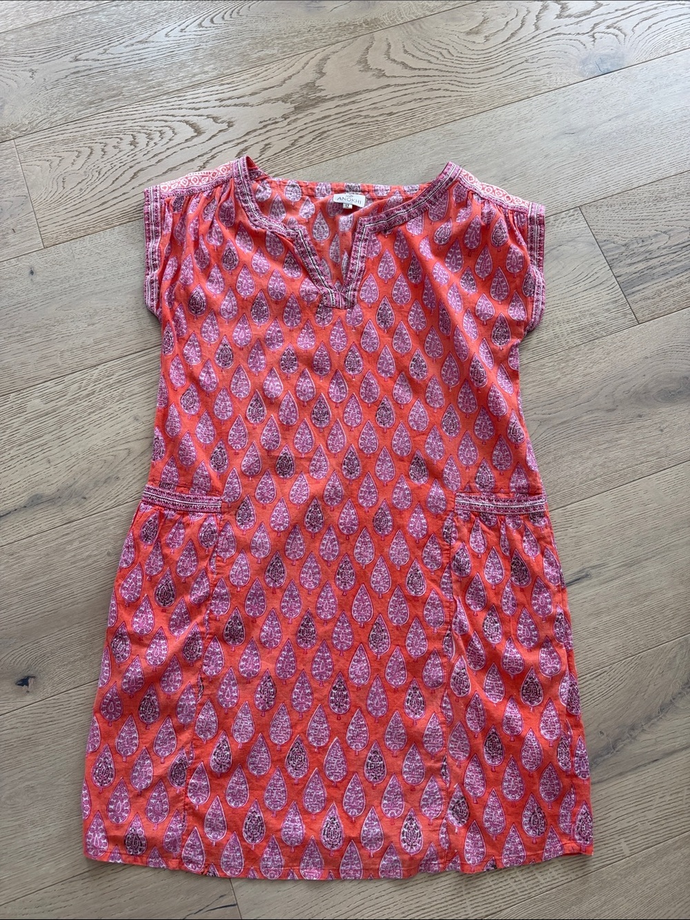 Anokhi Cotton Dress Women's Size 12 Cotton Lightweight